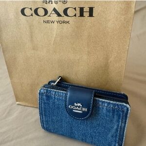 Coach Blue Denim Wallet